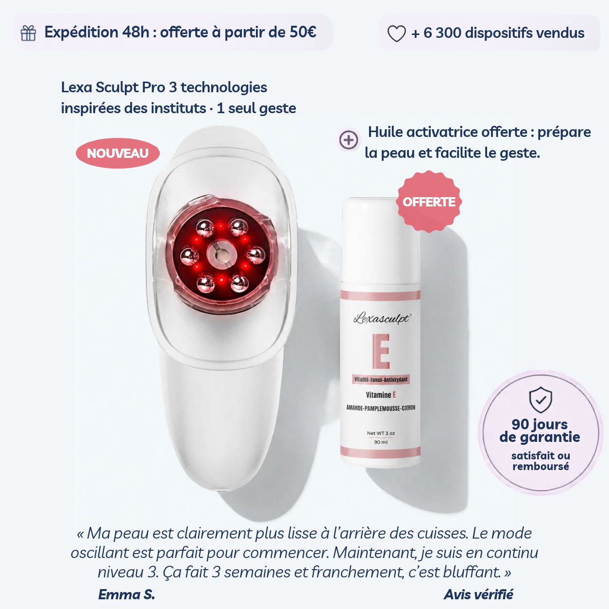Lexasculpt Pro · L’appareil anti-cellulite 3 en 1